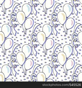 Vector birthday pattern with balloons. Seamless background for holiday.. Vector birthday pattern with balloons. Seamless background for holiday