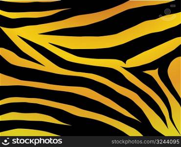Vector black and orange stripped tiger design