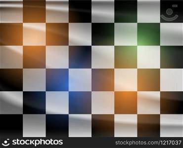 Vector black and white racing flag