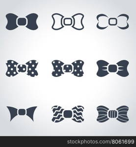 Vector black bow ties icon set. Bow ties Icon Object, Bow ties Icon Picture, Bow ties Icon Image, Bow ties Icon Graphic, Bow ties Icon JPG, Bow ties Icon AI - stock vector