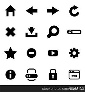 Vector black browser icon set. Vector black browser icon set on white background