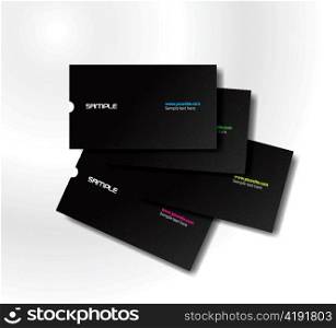 vector black business cards