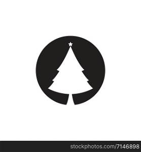 Vector black christmas tree icons