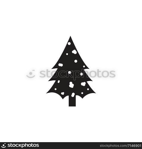 Vector black christmas tree icons