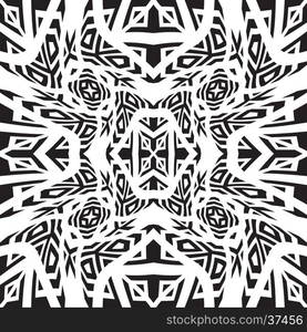 vector black colour abstract optical art illusion design decoration seamless pattern isolated white background &#xA;