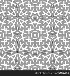 vector black colour abstract optical art illusion design decoration seamless pattern isolated white background &#xA;