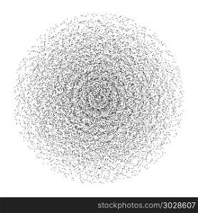 vector black dots in circle form. vector black dots in circle form. abstract radial shape. dotted background illustration. decorative dot design texture