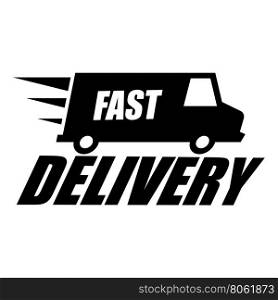 Vector black fast delivery icon. Vector black fast delivery icon on white background. Express delivery icon. Free delivery icon.