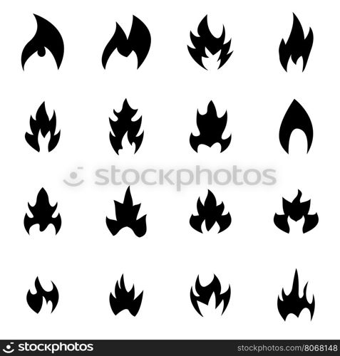 Vector black file icon set. Vector black file icon set on white background