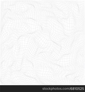 vector black glitch warped parametric net surface waves white background decoration backdrop&#xA;