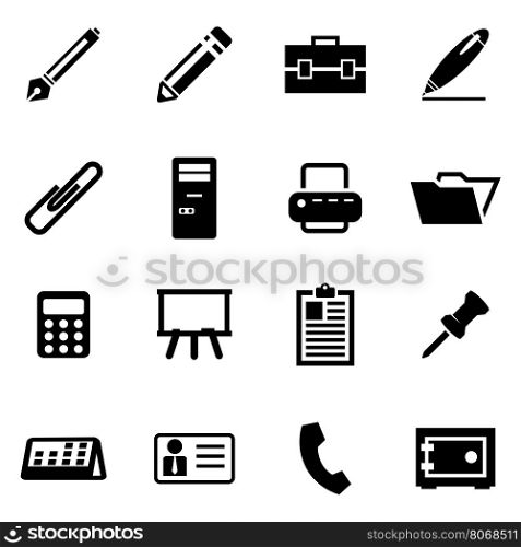 Vector black notes icon set. Vector black notes icon set on white background