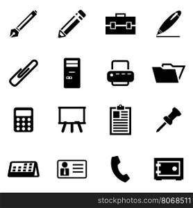 Vector black notes icon set. Vector black notes icon set on white background