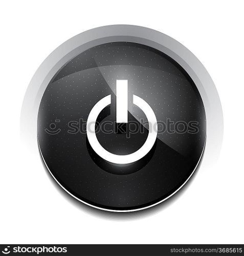 Vector black power button