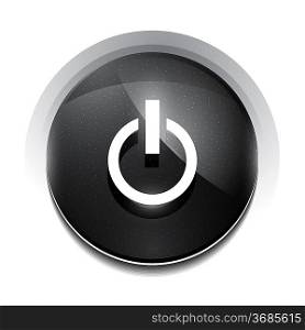 Vector black power button