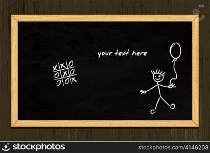 vector blackboard with grunge background