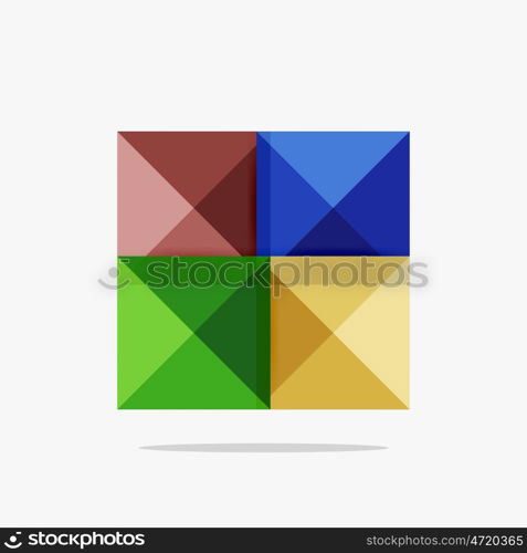 Vector blank abstract squares background, infographic template with place for your content