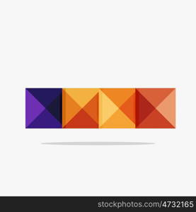 Vector blank abstract squares background, infographic template with place for your content