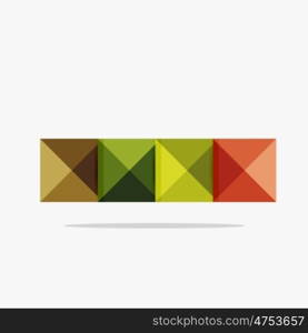 Vector blank abstract squares background, infographic template with place for your content