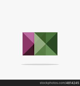 Vector blank abstract squares background, infographic template with place for your content