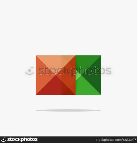 Vector blank abstract squares background, infographic template with place for your content