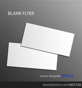Vector blank horizontal flyer isolated on gray background