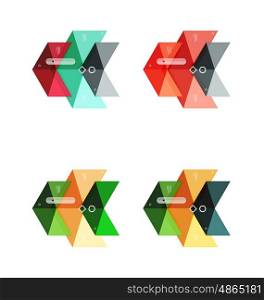 Vector blank infographic arrow templates can be used as workflow layouts, diagrams, number options or web design