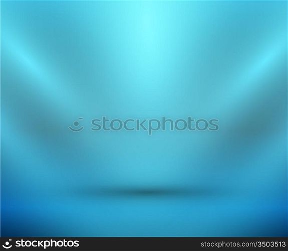 Vector blank light room blue