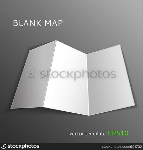 Vector blank map isolated on gray background