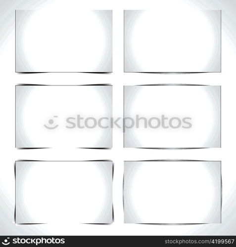 vector blank paper sheets with different shadows