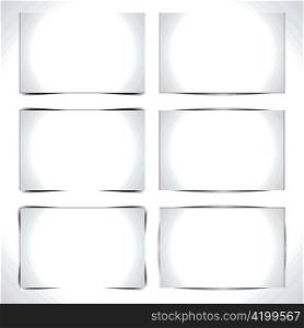 vector blank paper sheets with different shadows