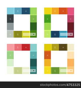 Vector blank stripes and lines infographics templates for workflow layout, diagram, number options or web design