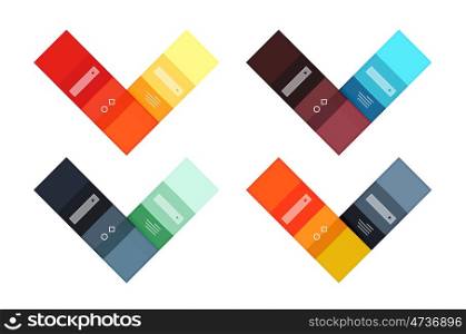 Vector blank stripes and lines infographics templates isolated on white. Geometric business abstract background for workflow layout, diagram, number options or web design