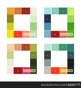 Vector blank stripes and lines infographics templates isolated on white. Geometric business abstract background for workflow layout, diagram, number options or web design
