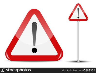 Vector Blank Traffic Sign isolated on white background
