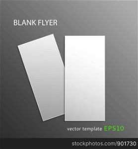 Vector blank vertical flyer isolated on gray background
