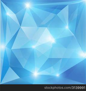 Vector blue abstract background with geometric shape