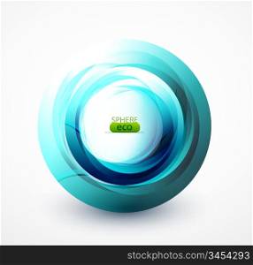 Vector blue abstract swirl