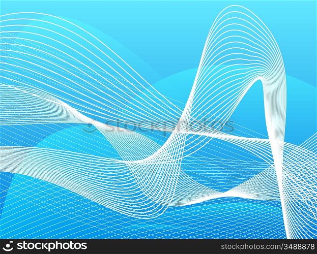 Vector blue abstract wave