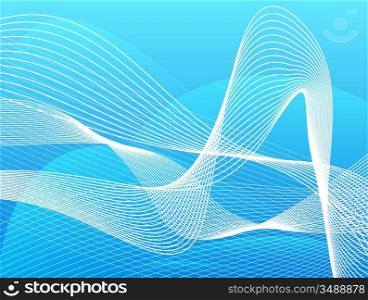 Vector blue abstract wave
