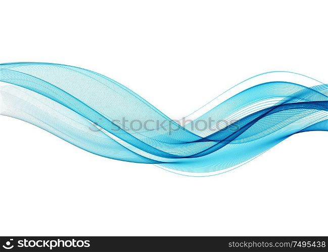 Vector blue abstract wave design element. Transparent smoke wave. Vector blue abstract wave design element. Smoke lines