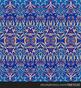Vector blue arabesque ornament . Wall surafece design seamless pattern ornamental.. Seamless vector blue arabesque pattern for tiles and fabric pattern ornamental.