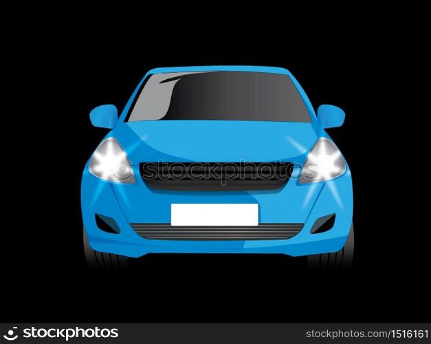 Vector blue car