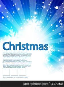 Vector blue Christmas background