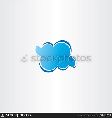 vector blue cloud icon logo design