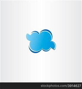 vector blue cloud icon logo design