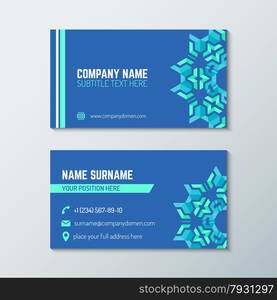 vector blue green abstract corporate business card template front back side&#xA;