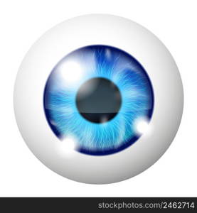 Vector Blue human eye macro over white