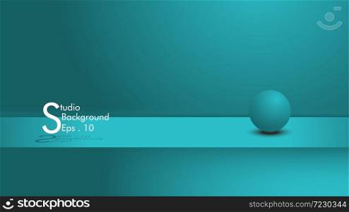 Vector, blue light color background empty studio space colored desk, display products with copy space for display design content. Authors to advertise products on websites,circles are just sweeteners