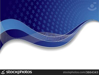 ""Vector blue template with star; clip-art""