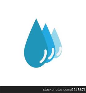 Vector blue water drop icon set.